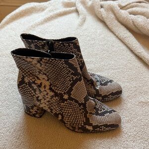 Snakeskin Booties